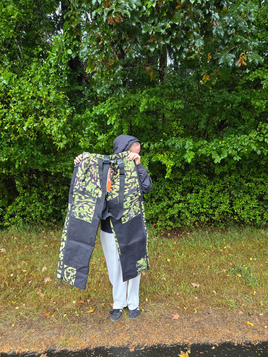 Wickiup Rain Pants- Camo with Black Ballistic Nylon